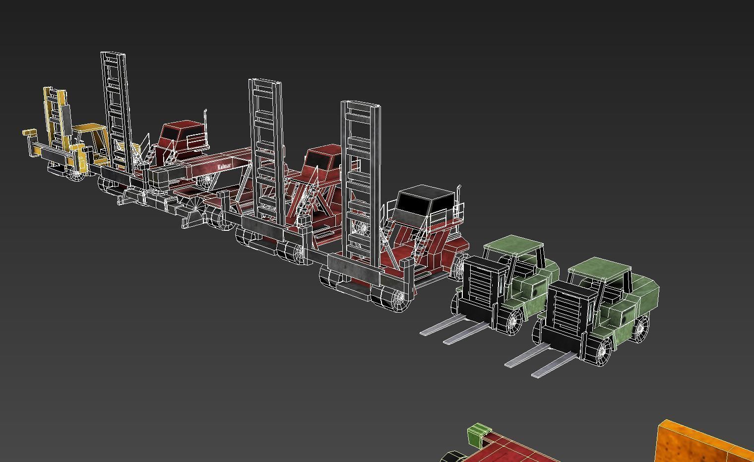 heavy vehicle lowpoly model 3D model_10