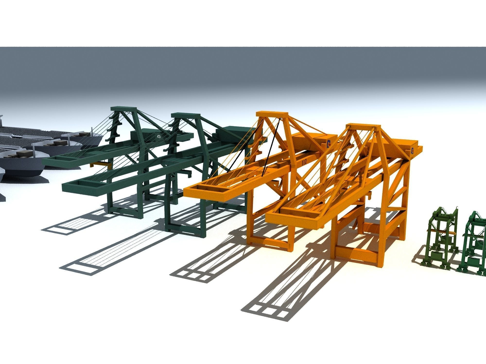 heavy vehicle lowpoly model 3D model_1