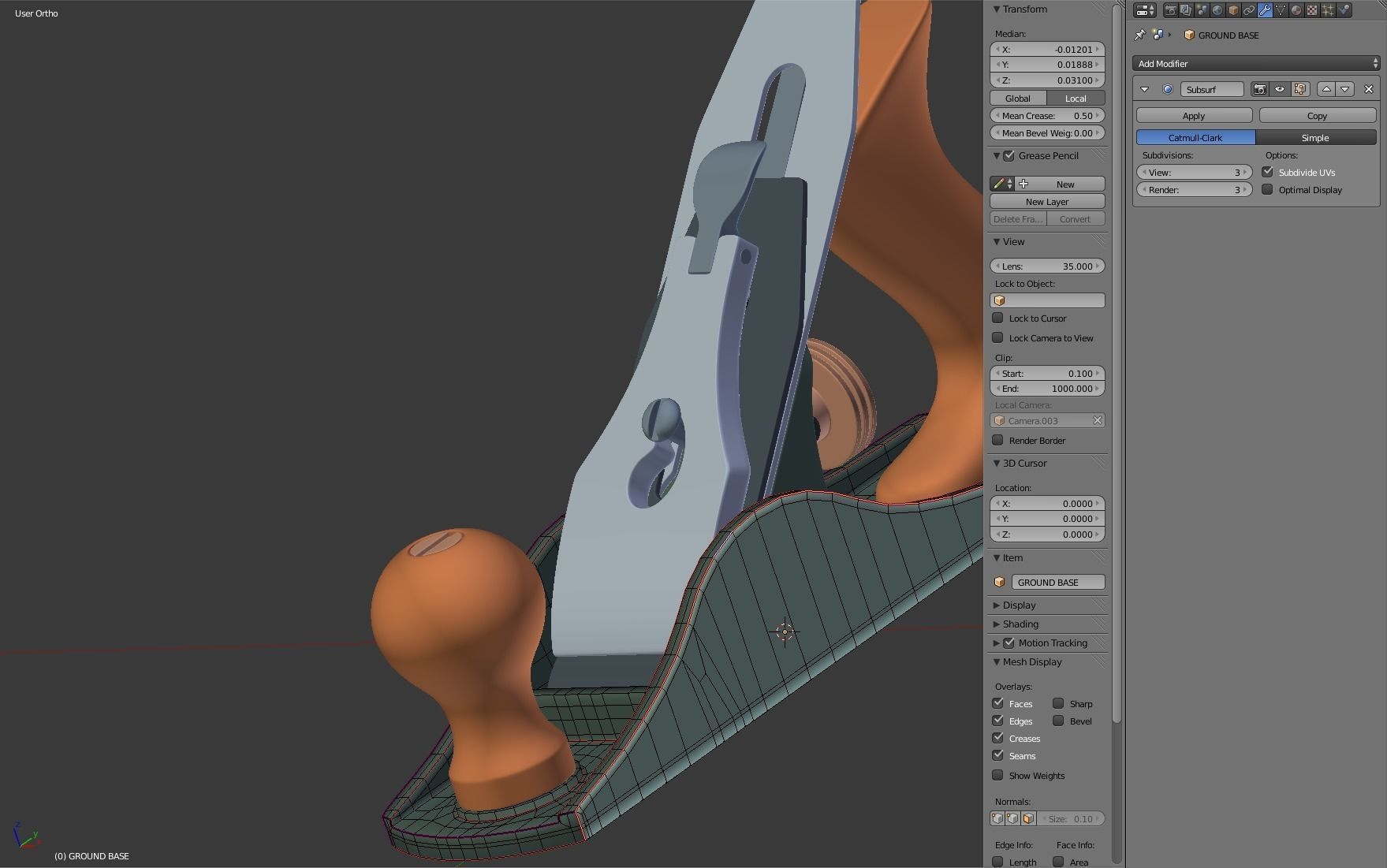 Wood Plane 3D model_22