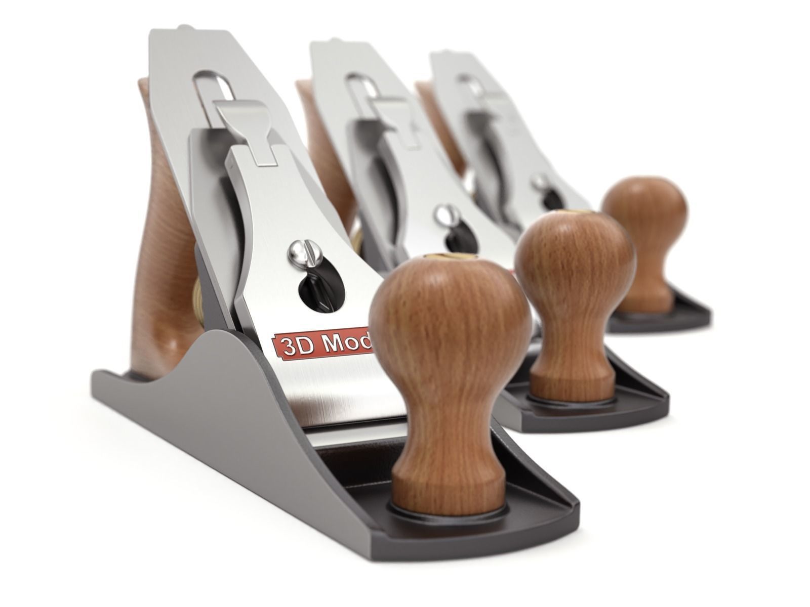 Wood Plane 3D model_1