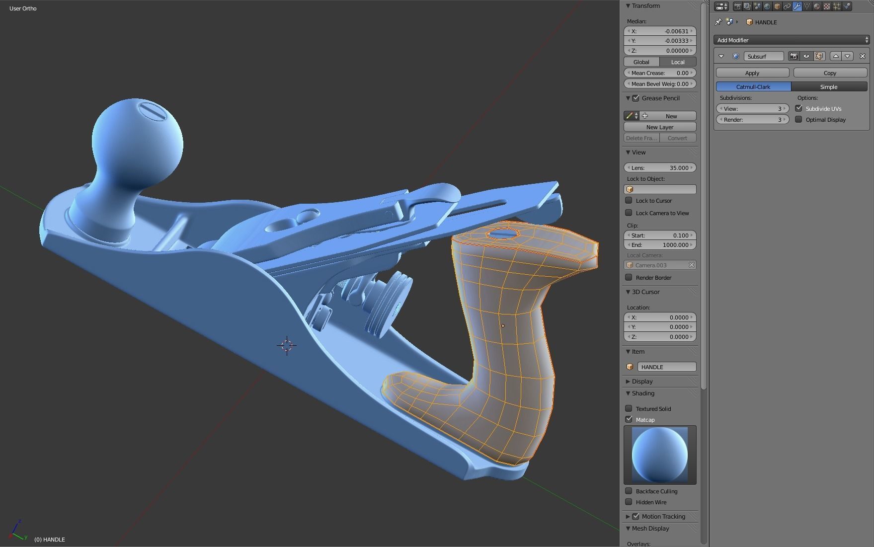 Wood Plane 3D model_19