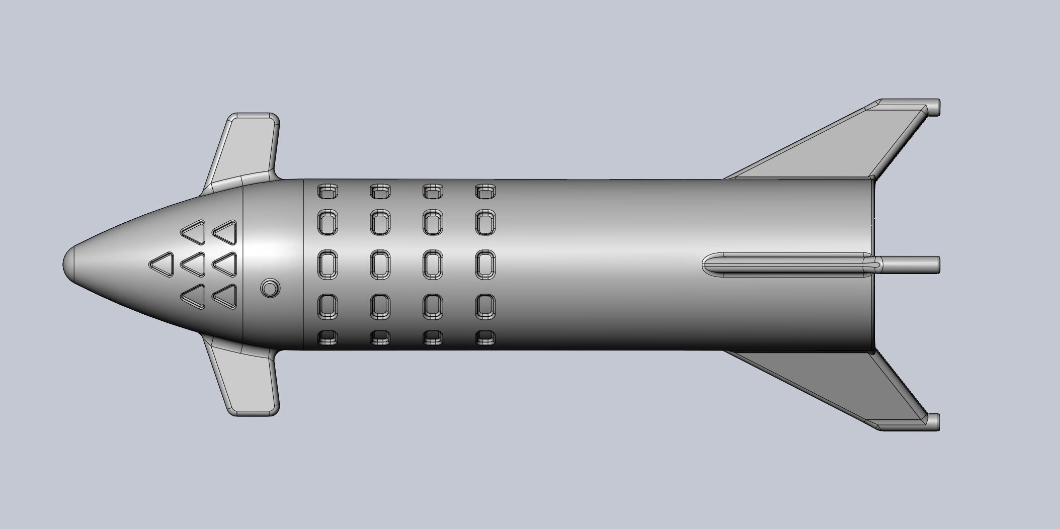 Space X BFR Starship Film Canister Rocket Printable Toy 3D print model_3