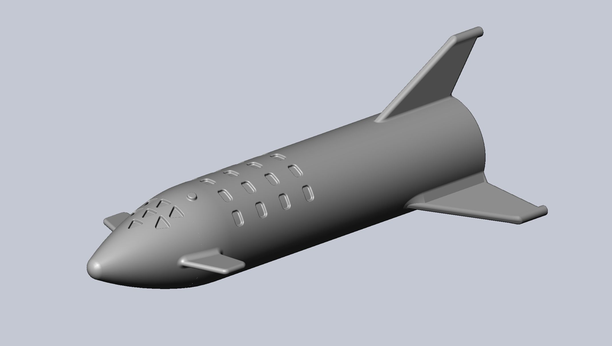 Space X BFR Starship Film Canister Rocket Printable Toy 3D print model_4