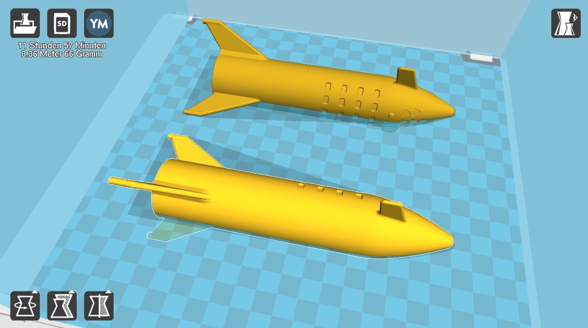 Space X BFR Starship Film Canister Rocket Printable Toy 3D print model_42