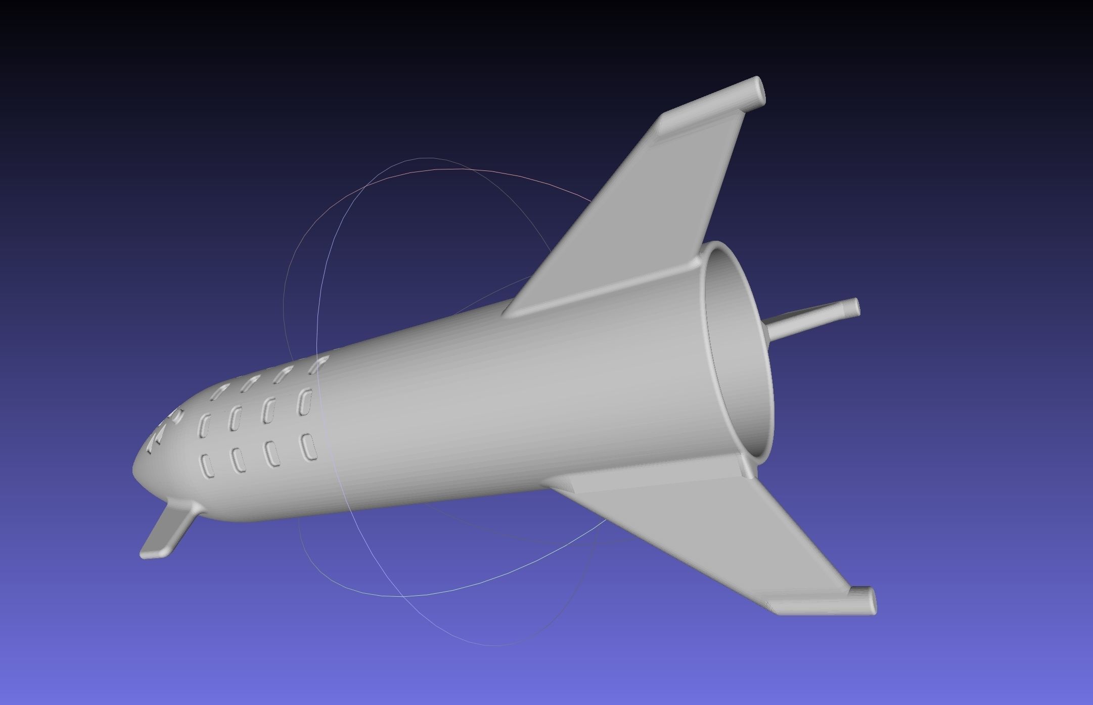Space X BFR Starship Film Canister Rocket Printable Toy 3D print model_14