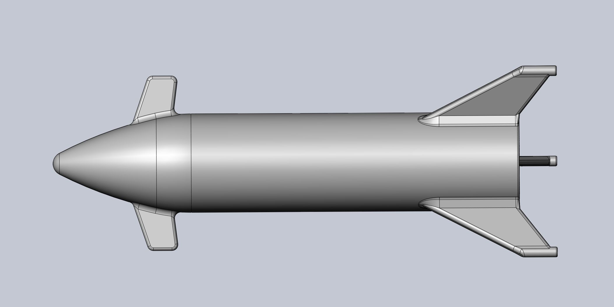 Space X BFR Starship Film Canister Rocket Printable Toy 3D print model_23