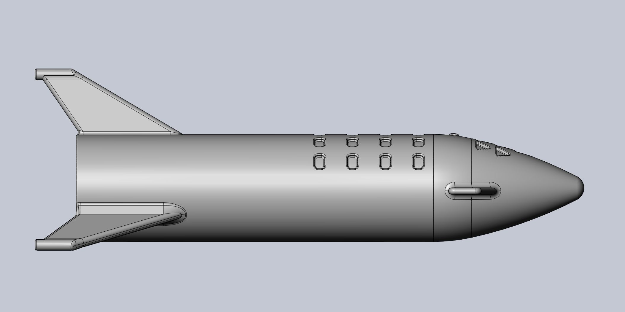 Space X BFR Starship Film Canister Rocket Printable Toy 3D print model_22