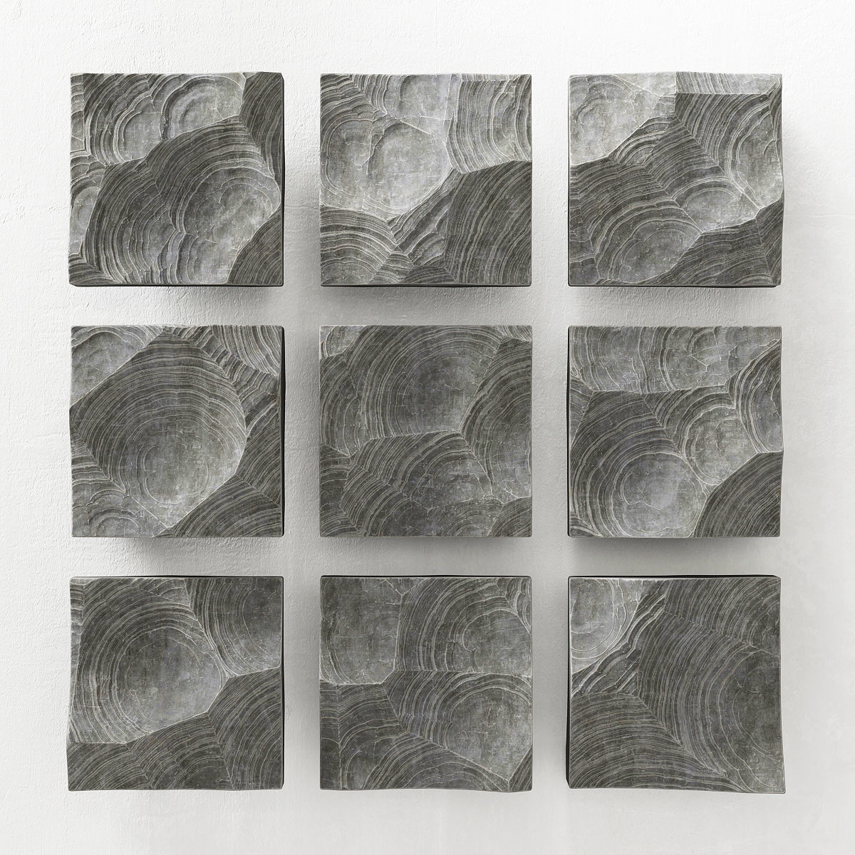 Stone rock decorative panel 3D model_2