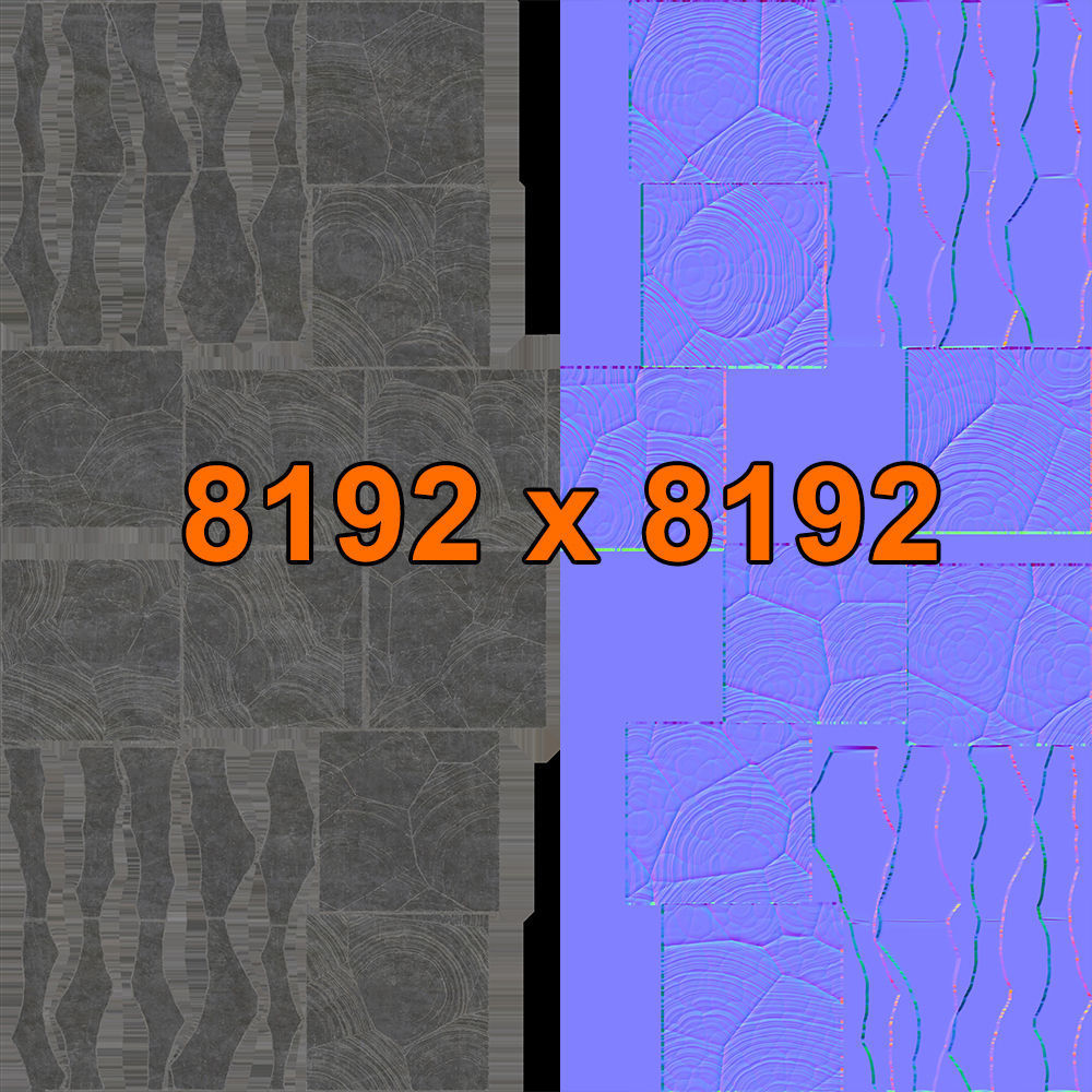 Stone rock decorative panel 3D model_10