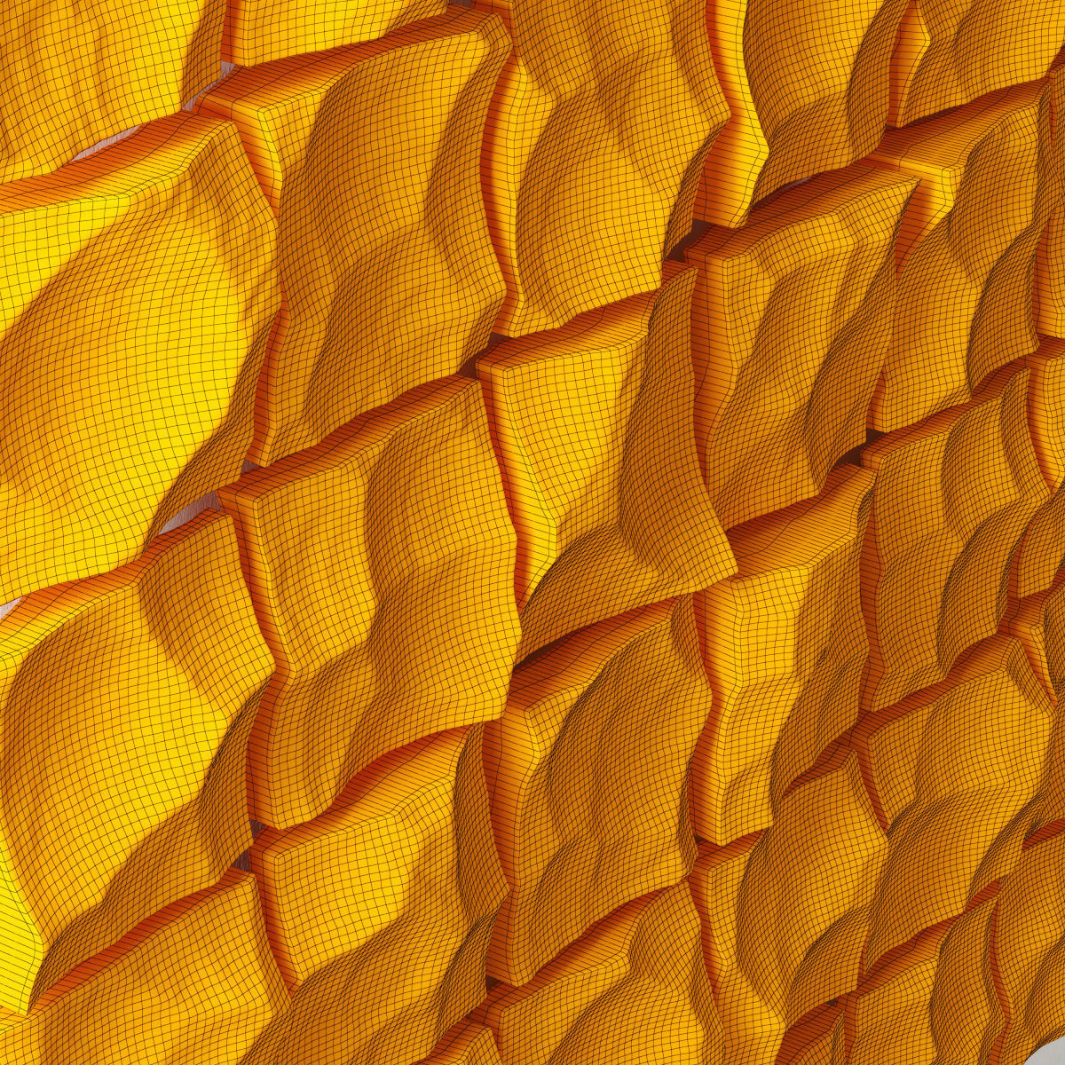 Stone rock decorative panel 3D model_9