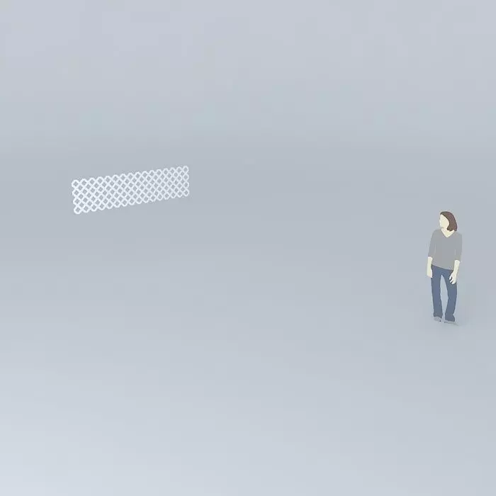 White Vinyl Lattice Free 3D model