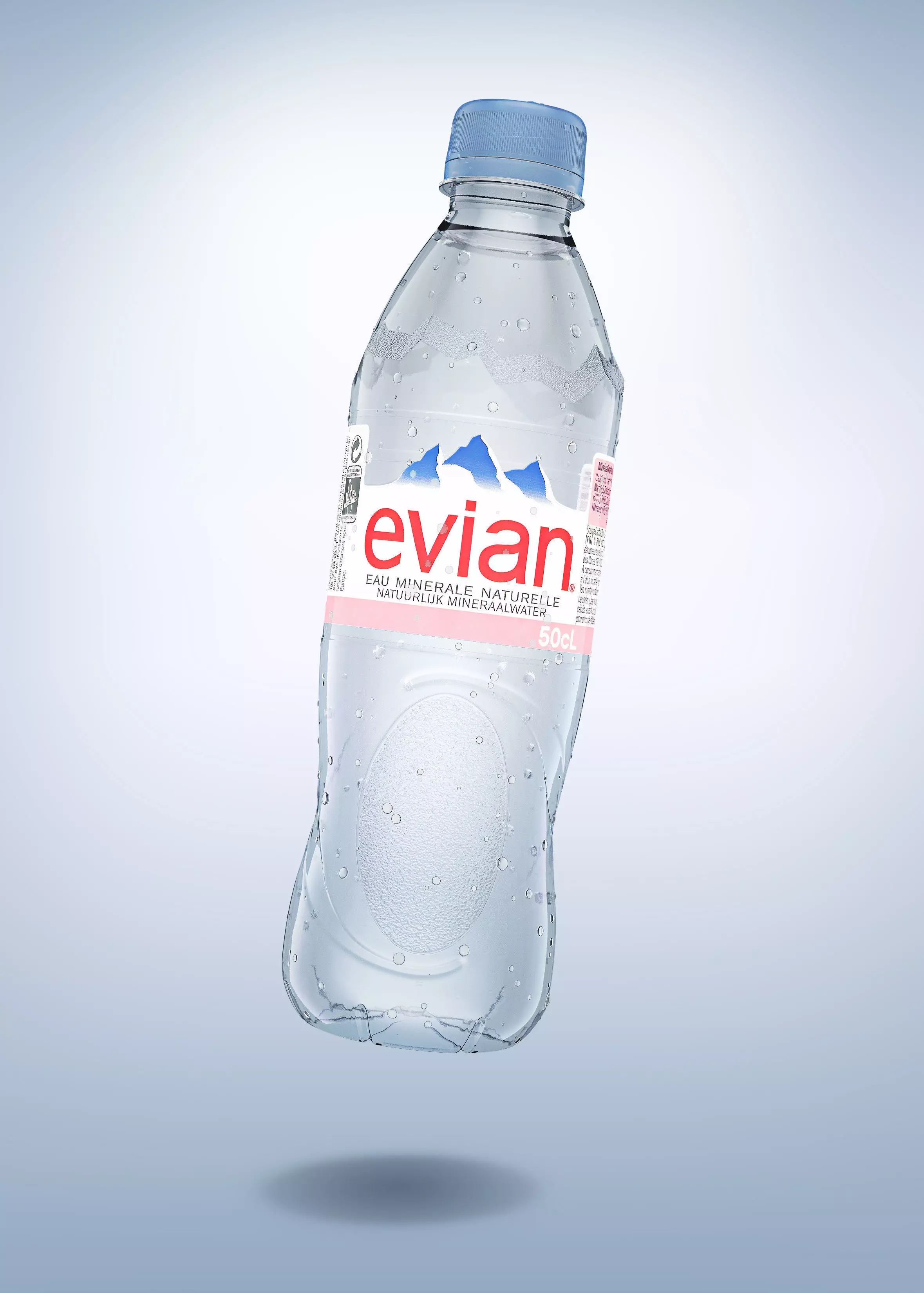 Bottle Evian 50cl model 3D model_0