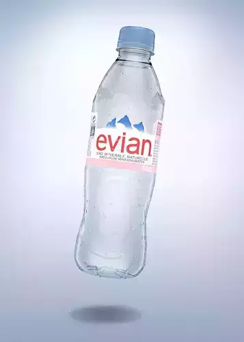 Bottle Evian 50cl model 3D model