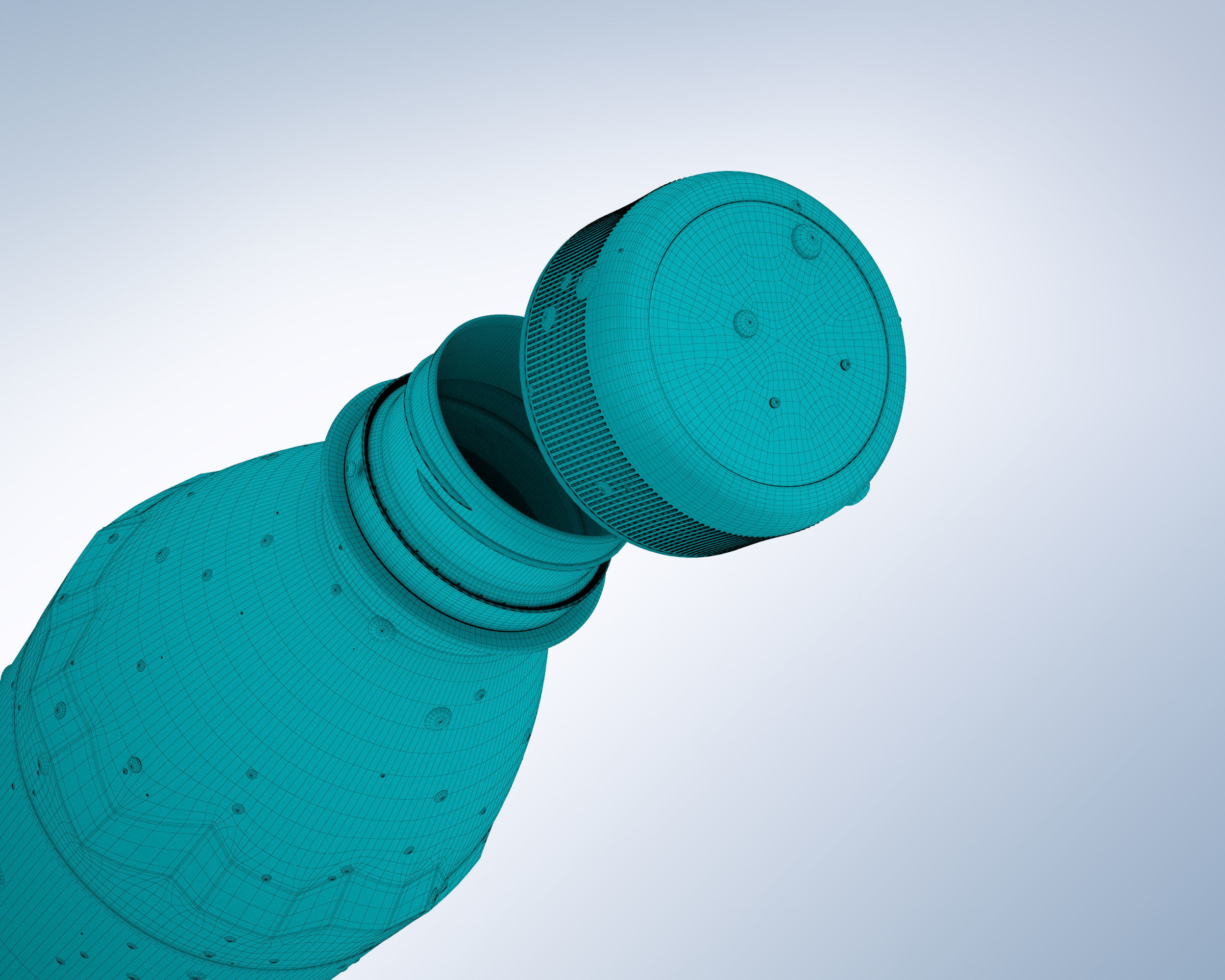 Bottle Evian 50cl model 3D model_5