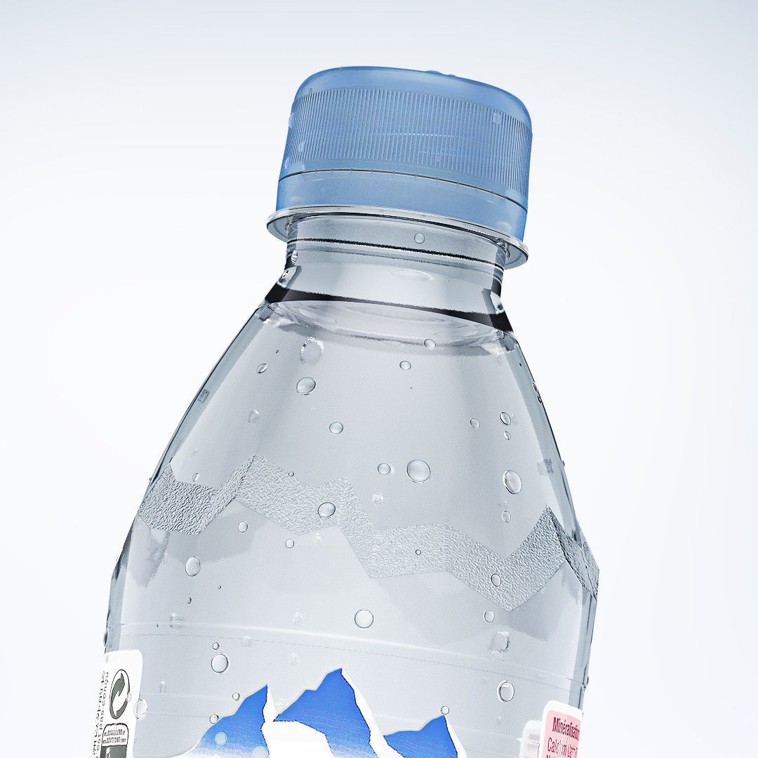Bottle Evian 50cl model 3D model_1