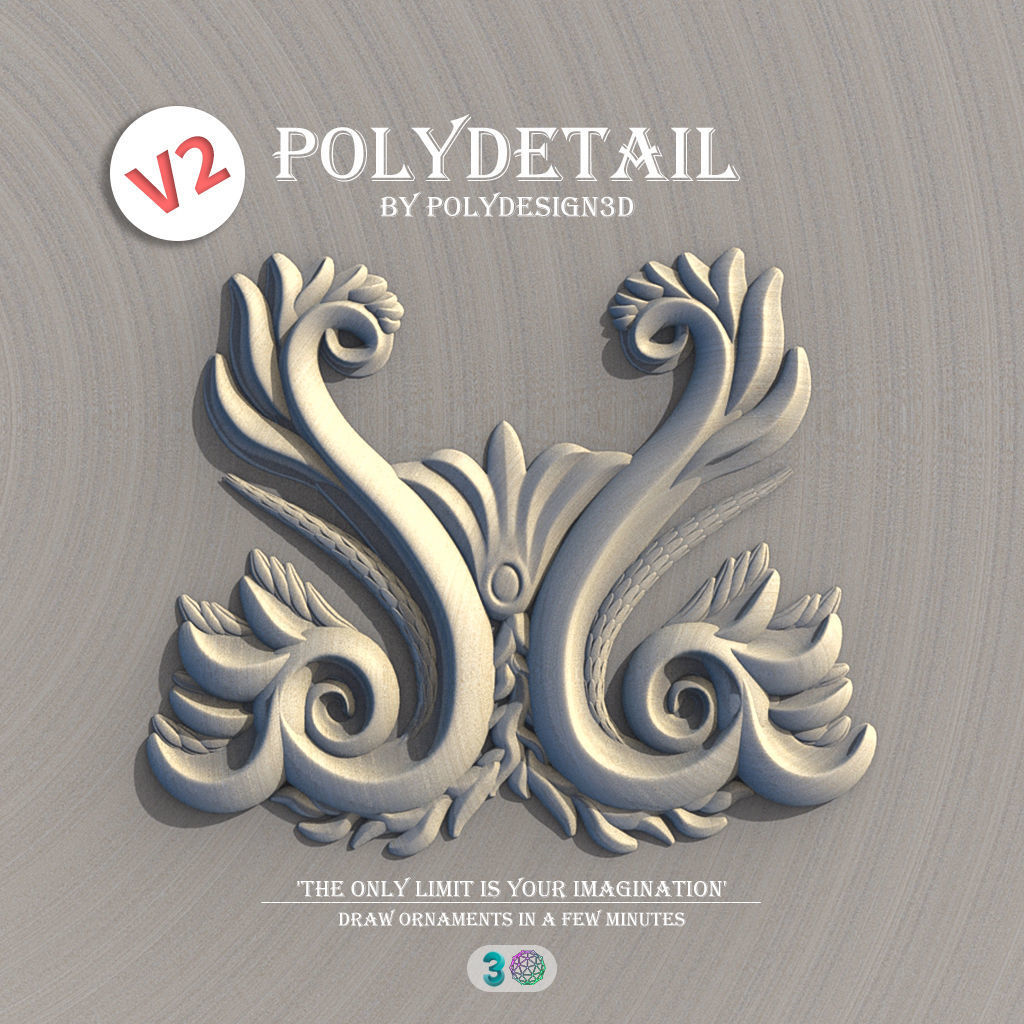 PolyDetail - Ornament Plugin for 3dsMax 3D model_0