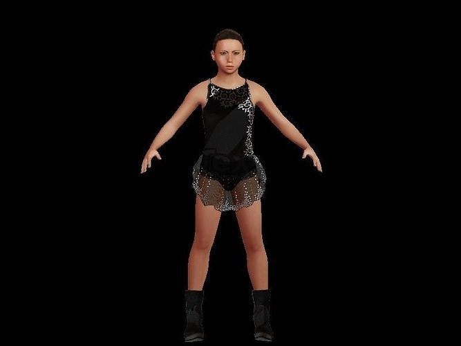Family pack of characters Low-poly 3D model