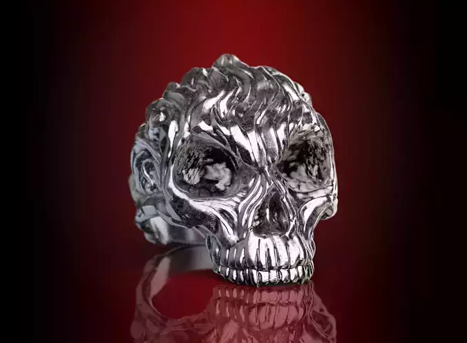 Flame Skull ring