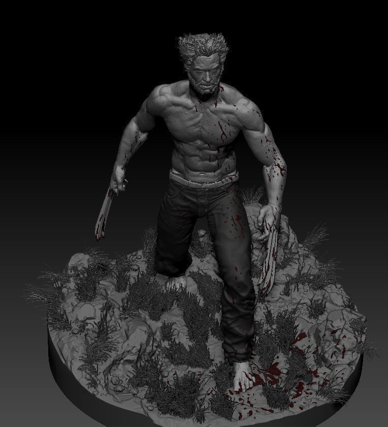 Hugh Jackman wolverine 3d model 3D model_3