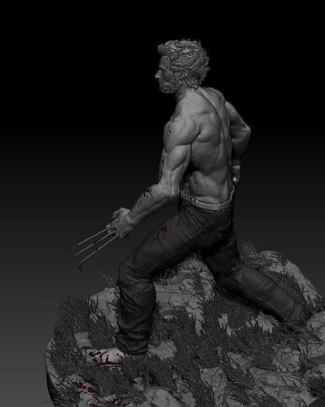 Hugh Jackman wolverine 3d model 3D model_4