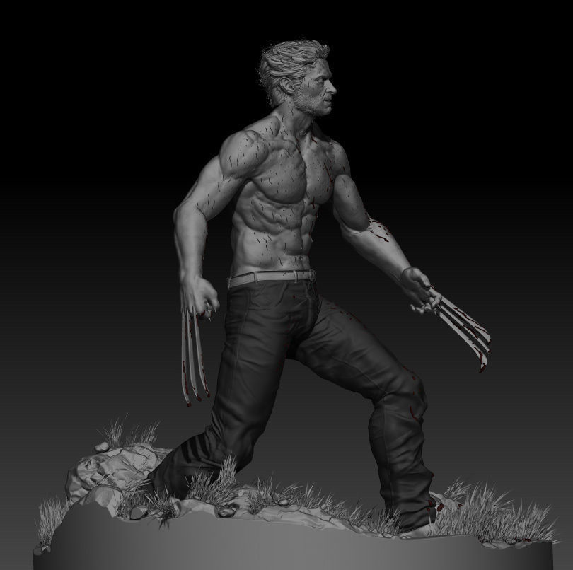 Hugh Jackman wolverine 3d model 3D model_2
