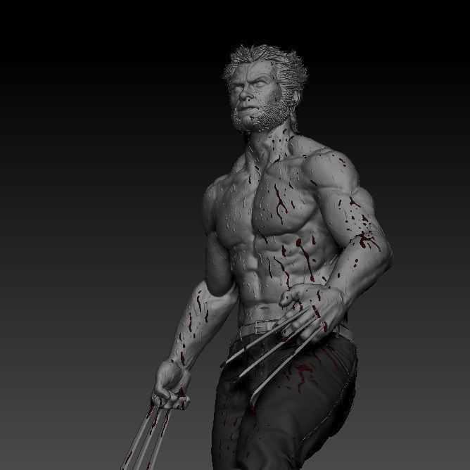 Hugh Jackman wolverine 3d model 3D model_5