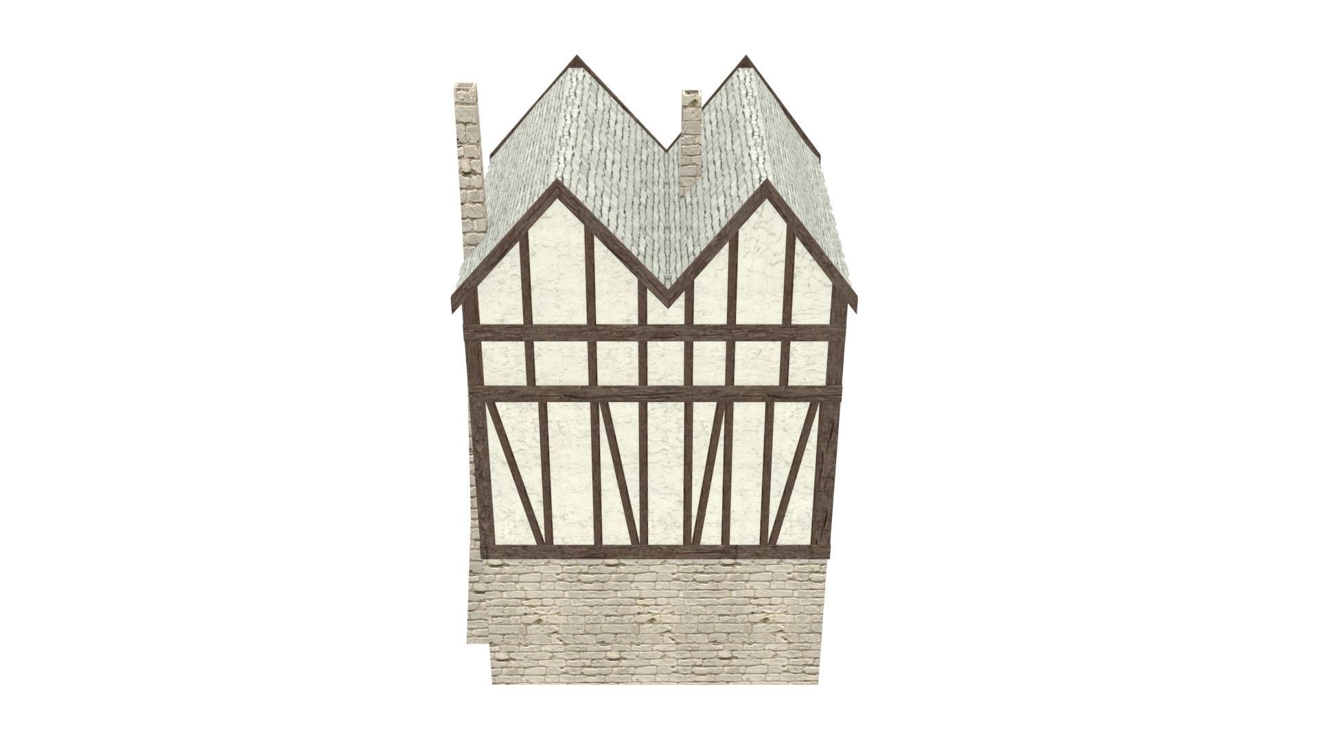 Medieval high house2 Free low-poly 3D model_19