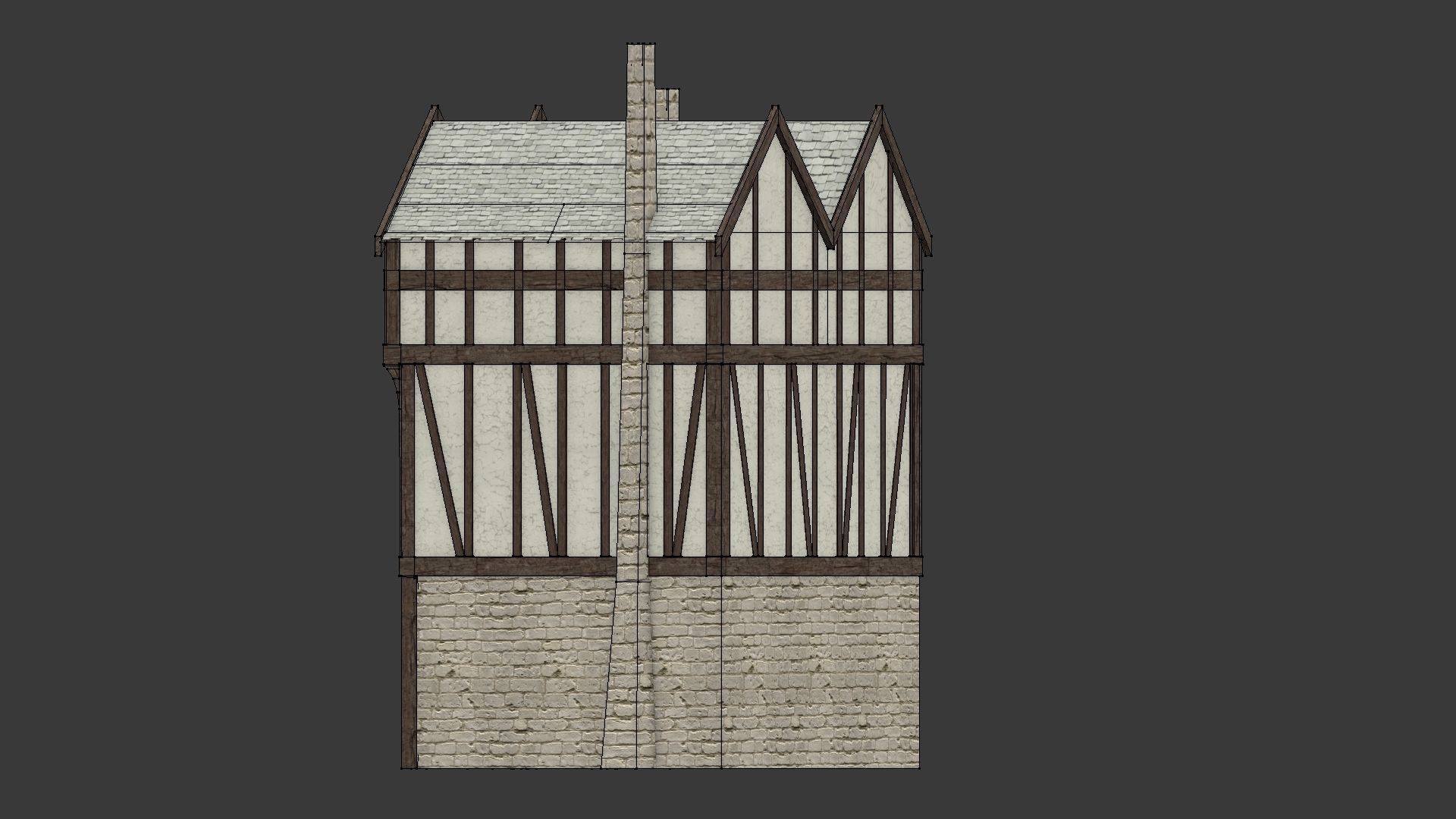 Medieval high house2 Free low-poly 3D model_17