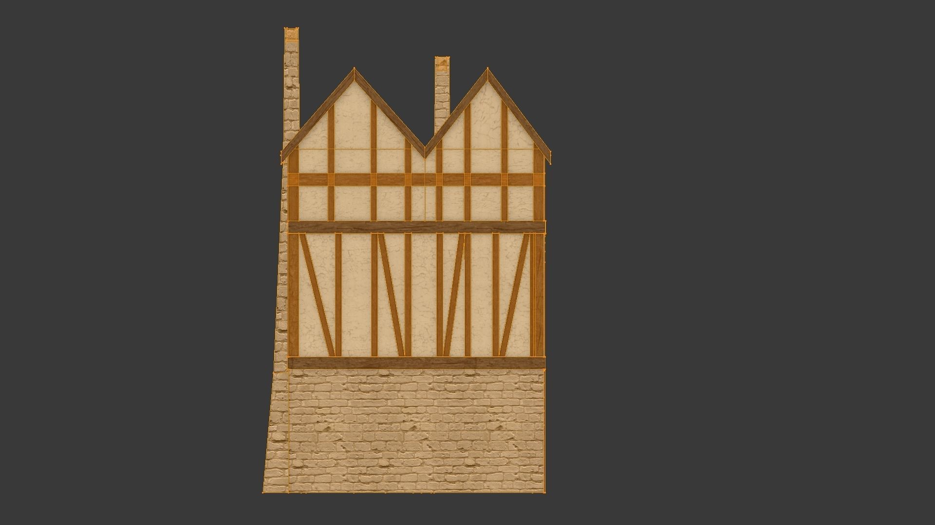Medieval high house2 Free low-poly 3D model_16