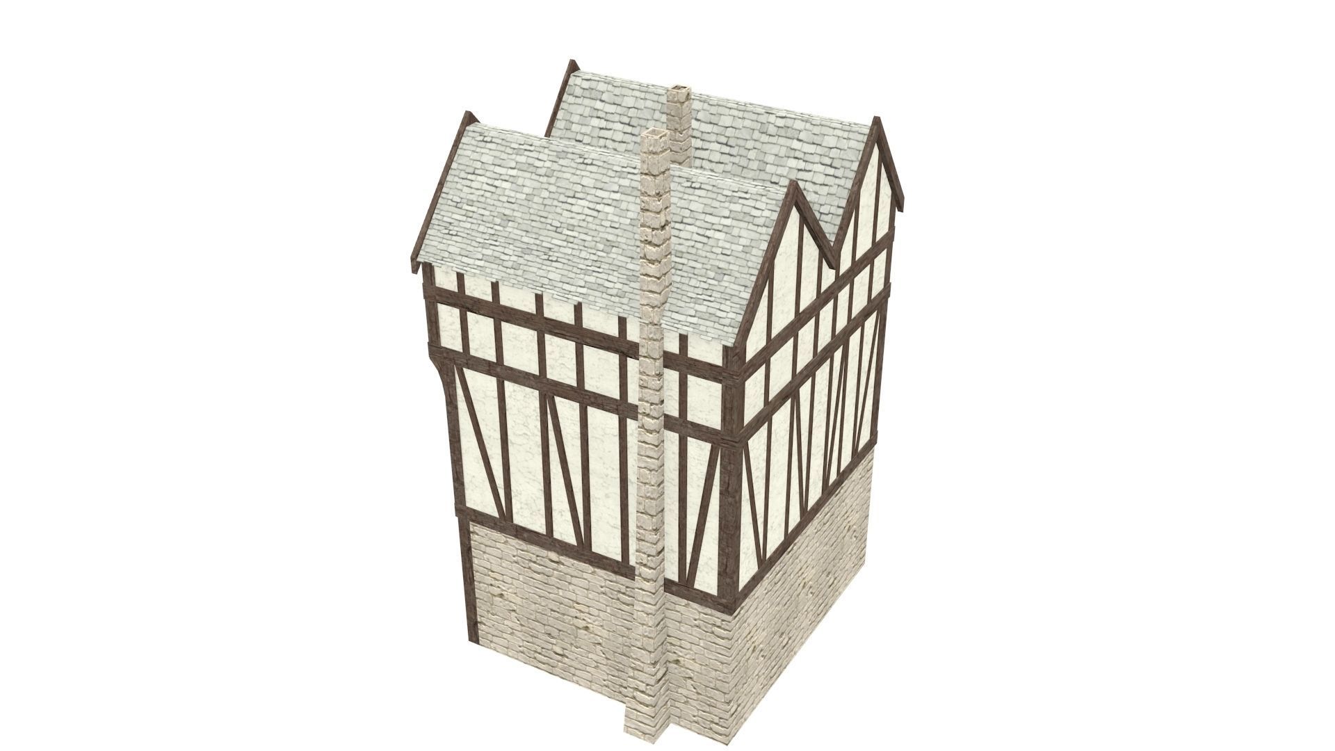 Medieval high house2 Free low-poly 3D model_24
