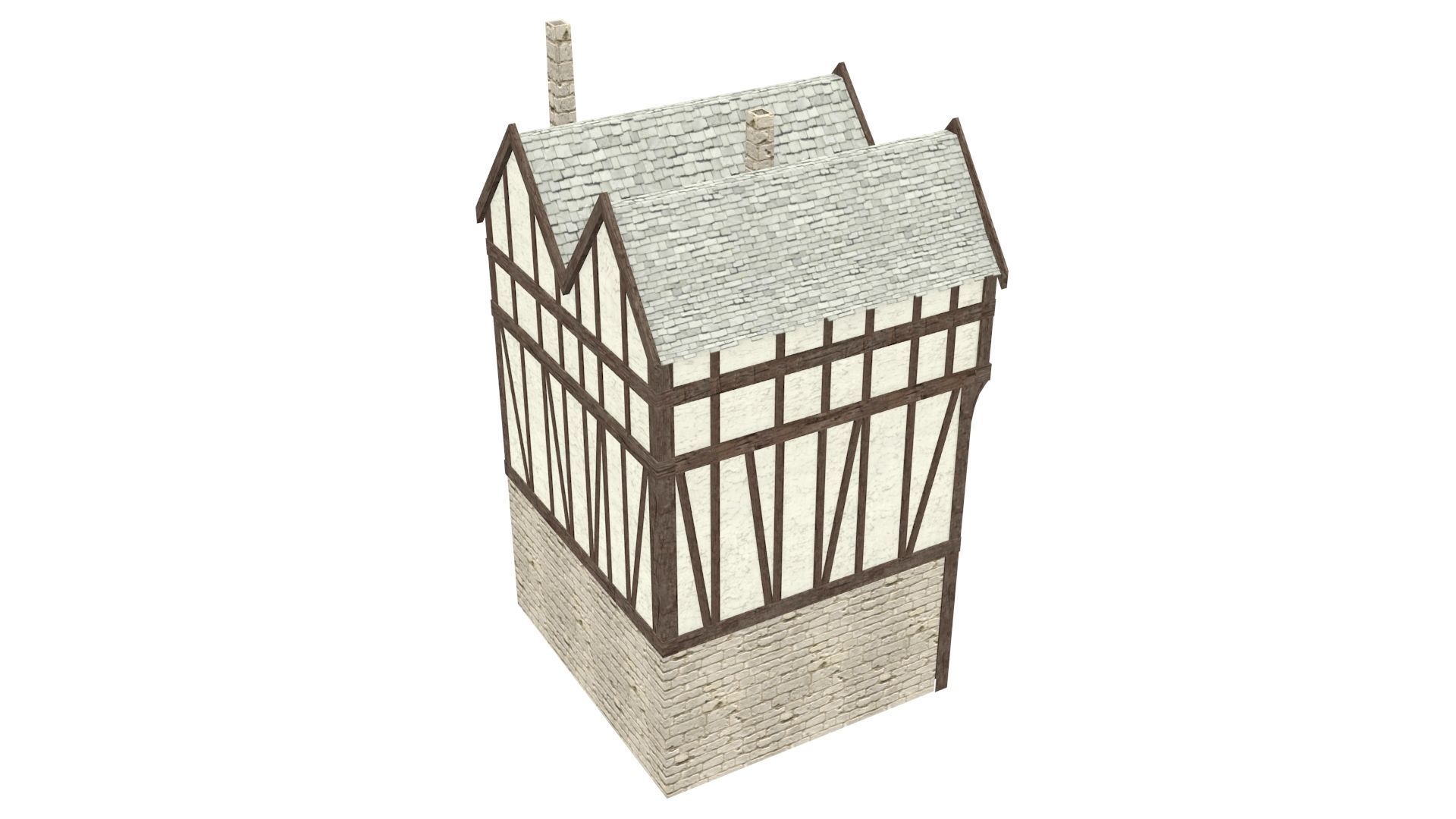 Medieval high house2 Free low-poly 3D model_20
