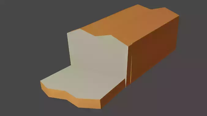 Low Poly Bread box