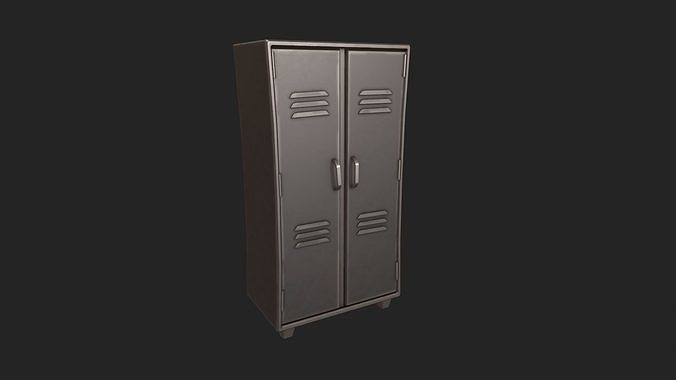 Stylized Locker Low-poly 3D model