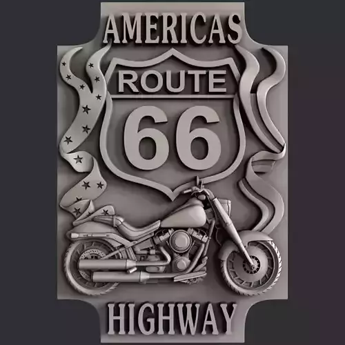 3d STL models for CNC router Route 66