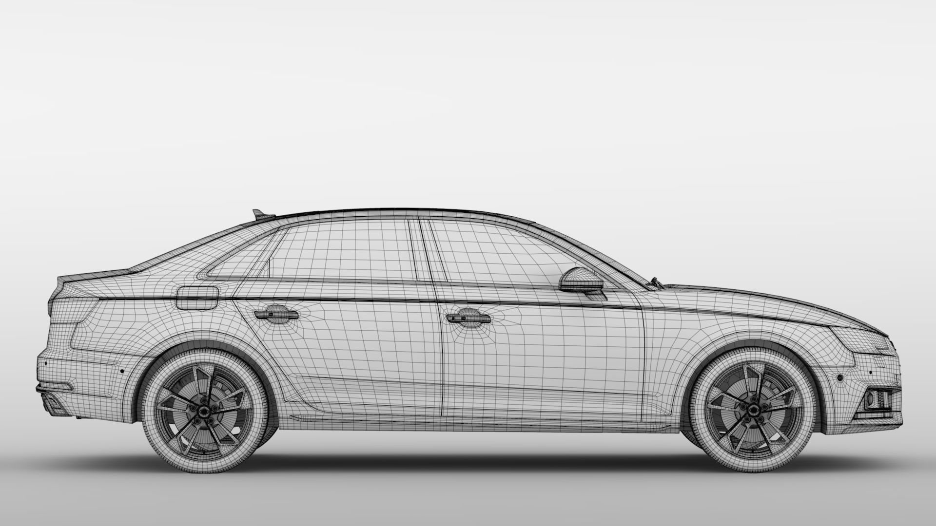 Audi A4 L 45 TFSI quattro S line B9 2016 3D model_18