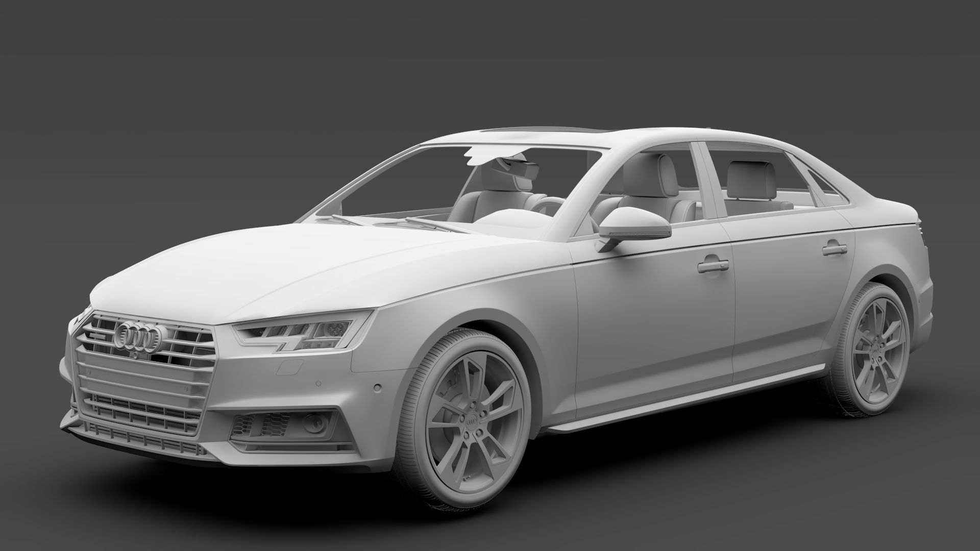 Audi A4 L 45 TFSI quattro S line B9 2016 3D model_13