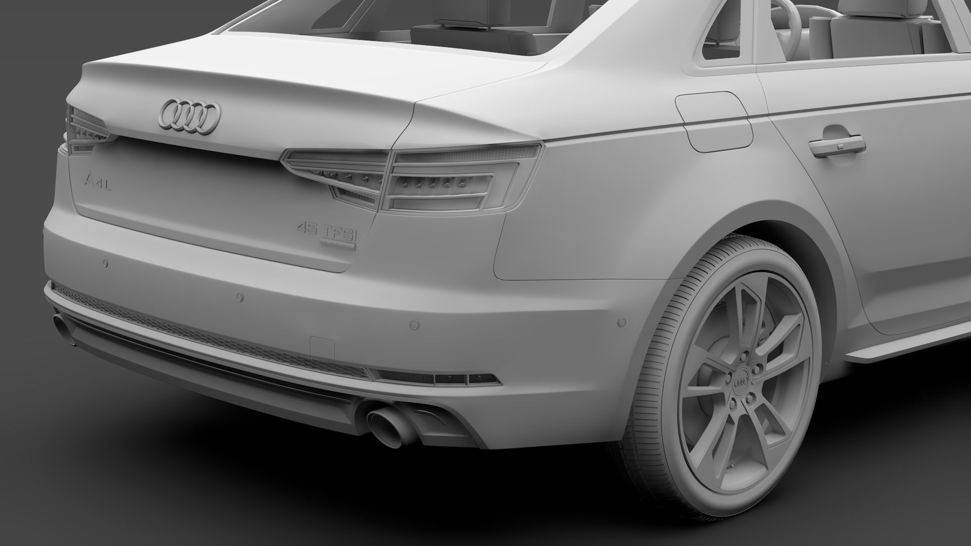 Audi A4 L 45 TFSI quattro S line B9 2016 3D model_15