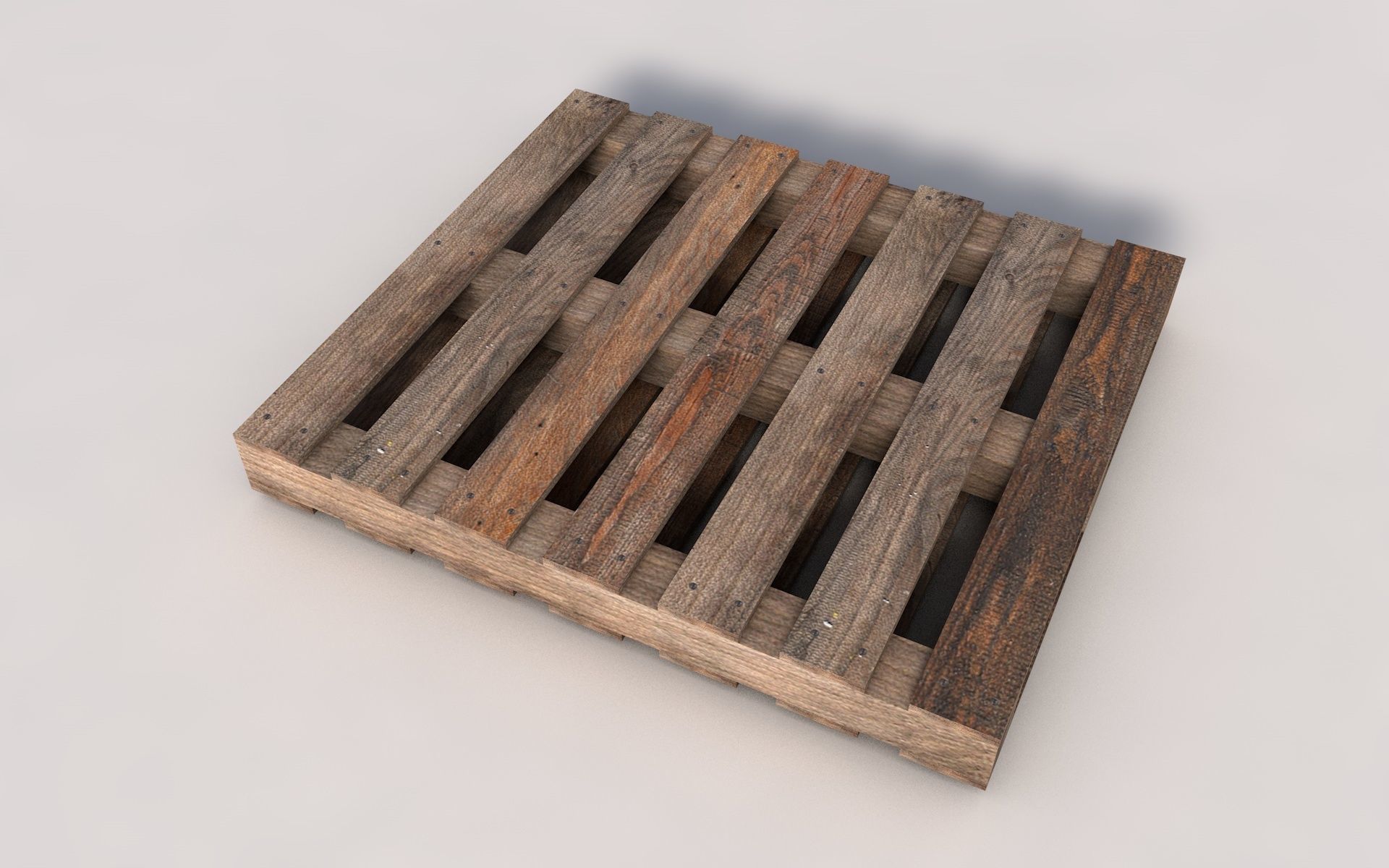 Low Poly UV Mapped Pallet Low-poly 3D model_2