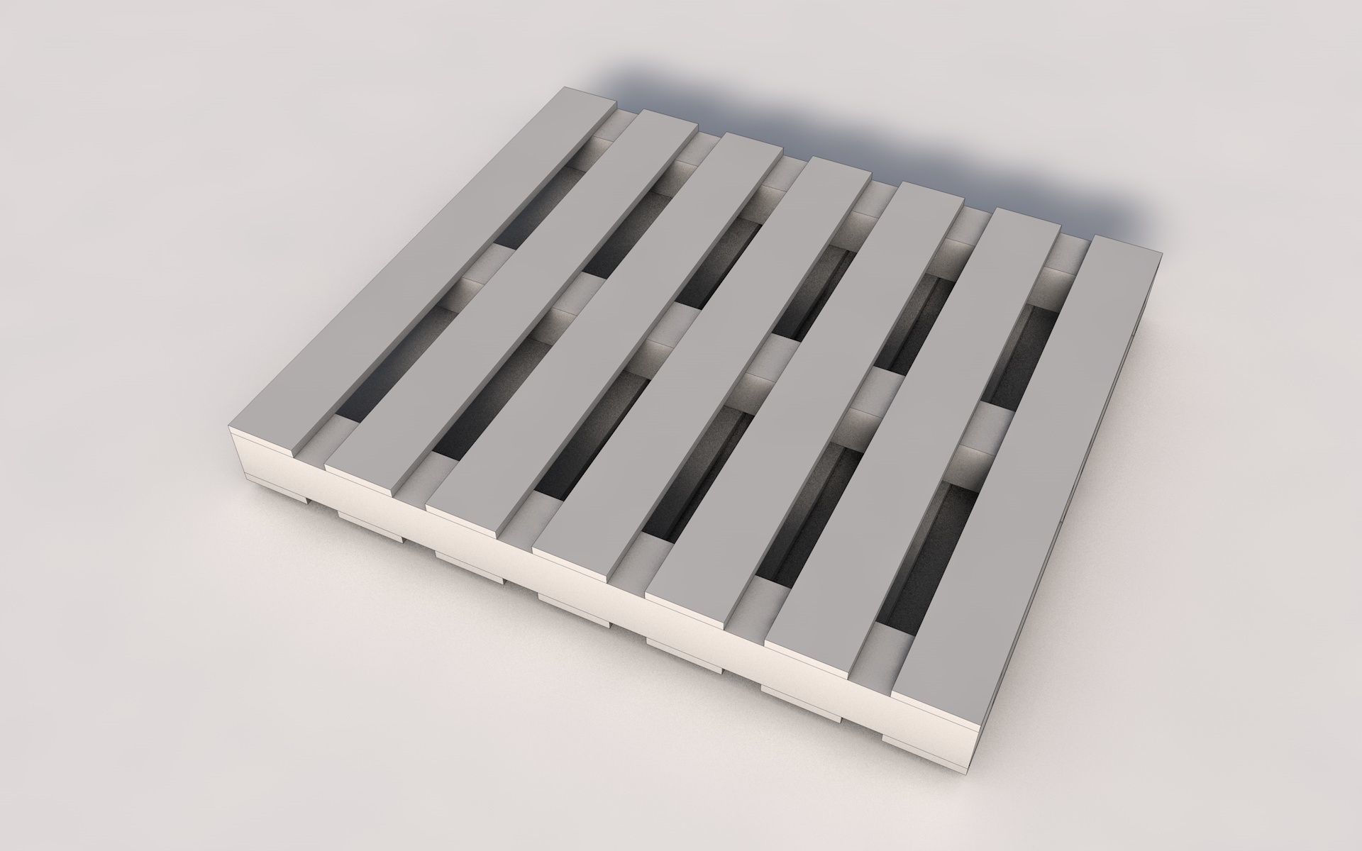 Low Poly UV Mapped Pallet Low-poly 3D model_3