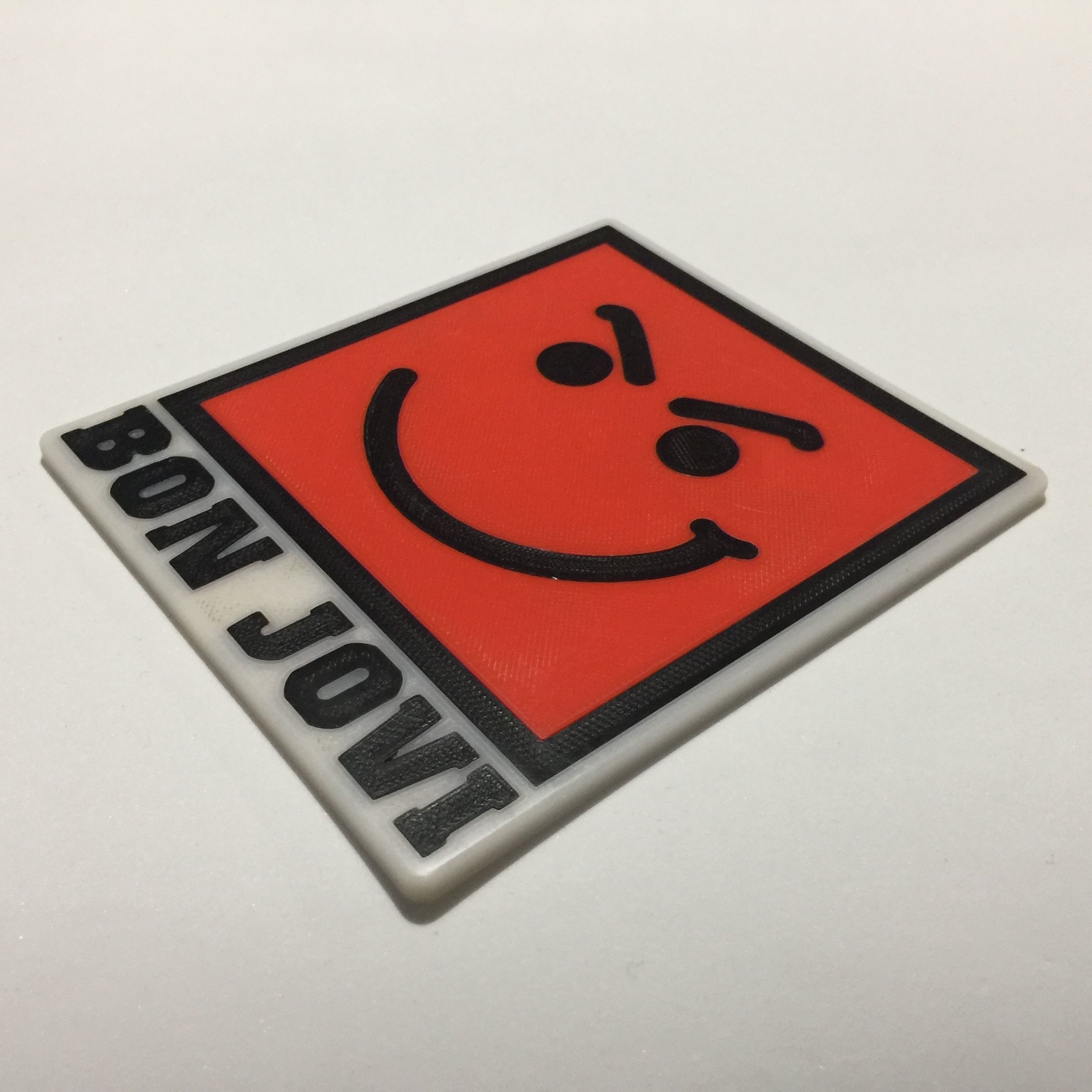 Bon Jovi Have A Nice Day Logo Coaster 3D print model_1