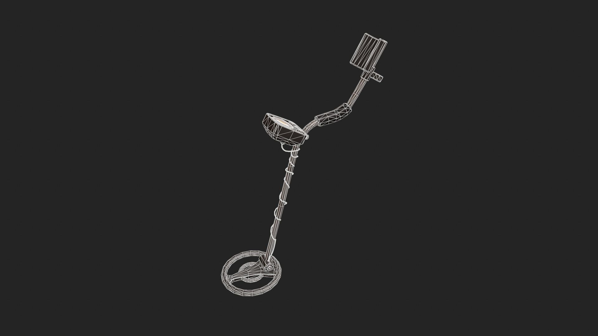 Stylized Metal Detector Low-poly 3D model_2