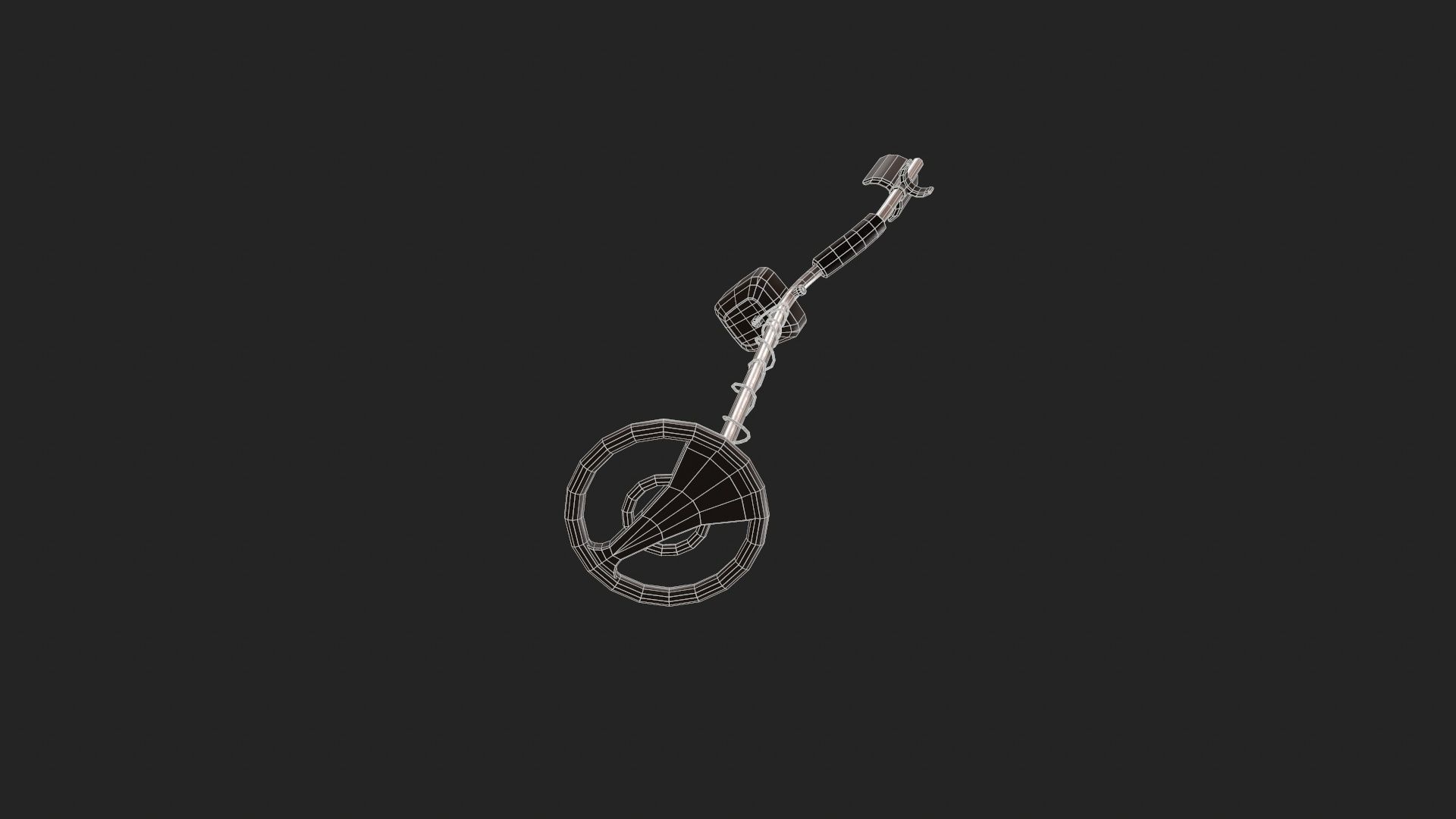 Stylized Metal Detector Low-poly 3D model_13