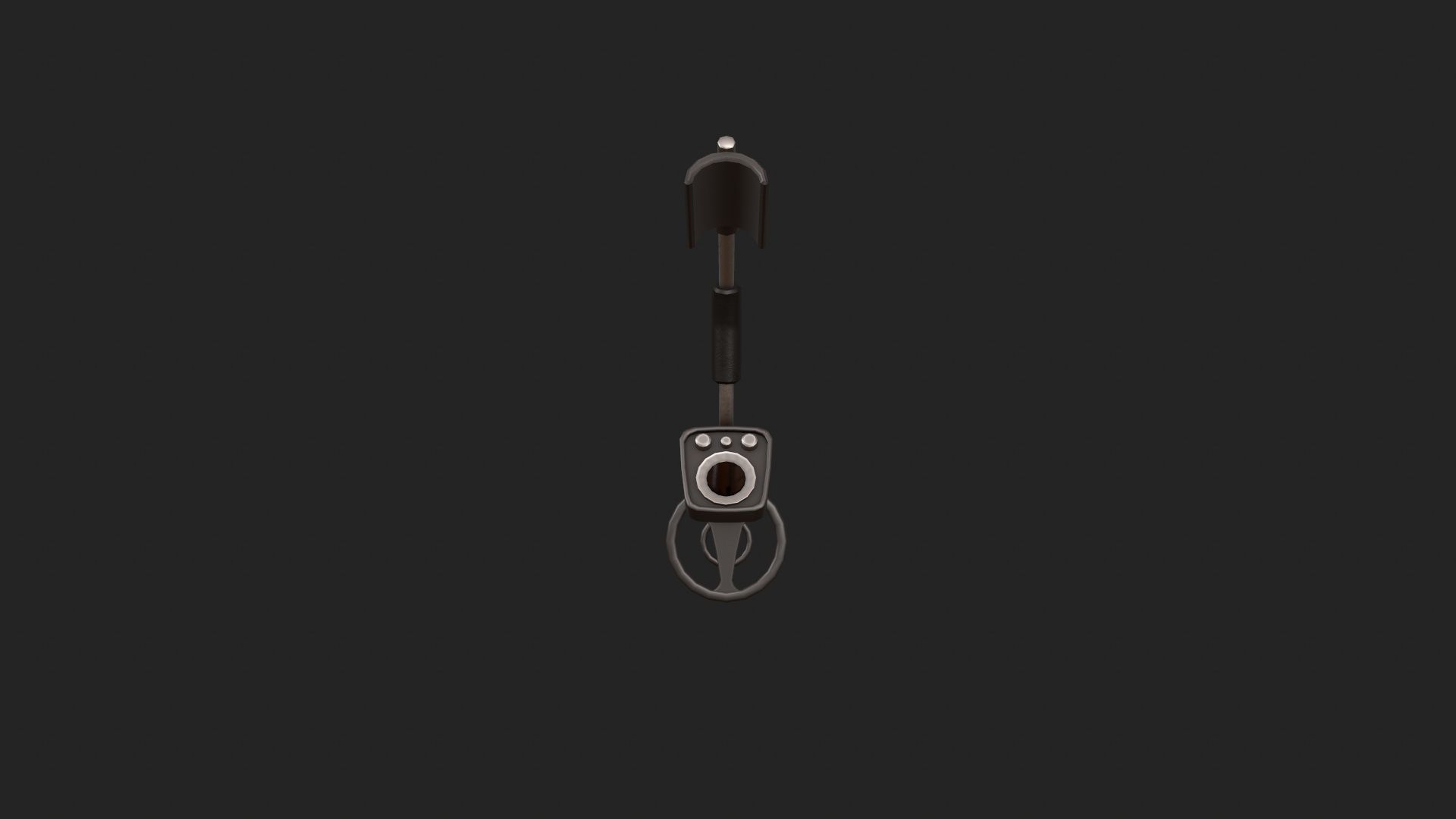 Stylized Metal Detector Low-poly 3D model_10