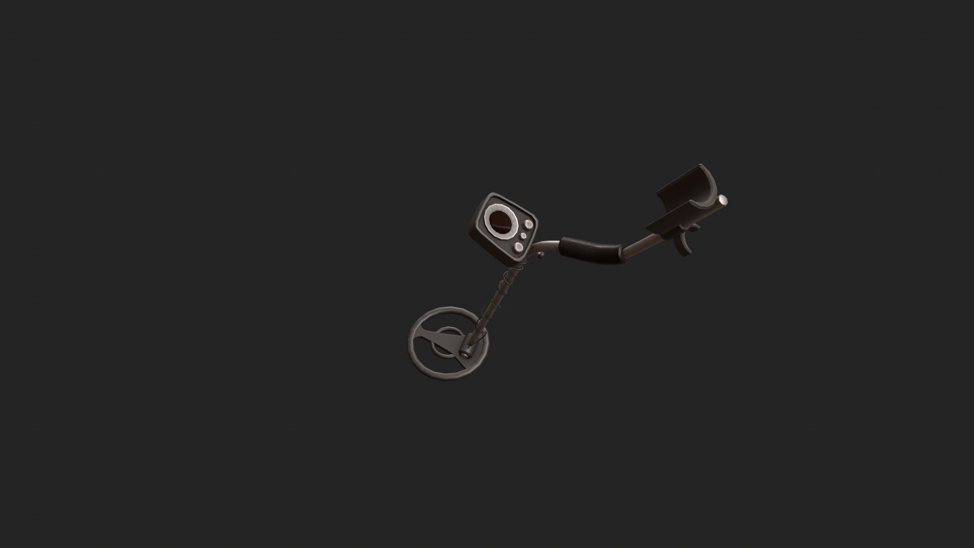 Stylized Metal Detector Low-poly 3D model_9