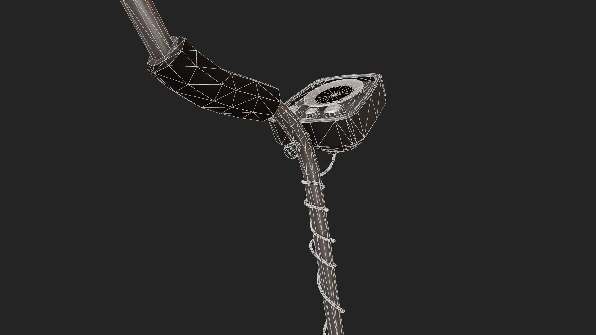 Stylized Metal Detector Low-poly 3D model_5