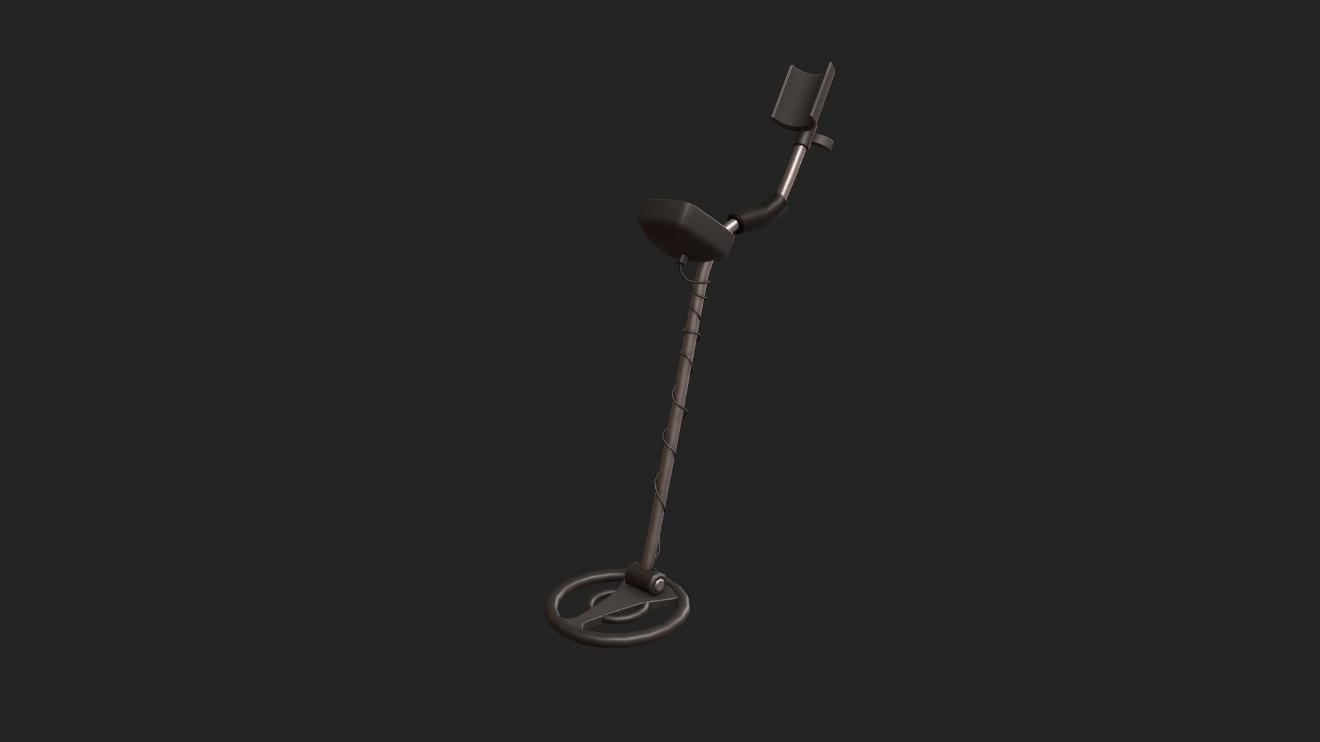 Stylized Metal Detector Low-poly 3D model_7