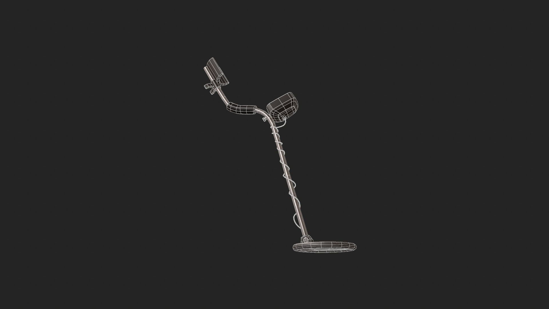 Stylized Metal Detector Low-poly 3D model_14