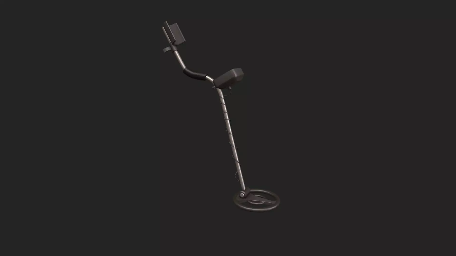 Stylized Metal Detector Low-poly 3D model_0