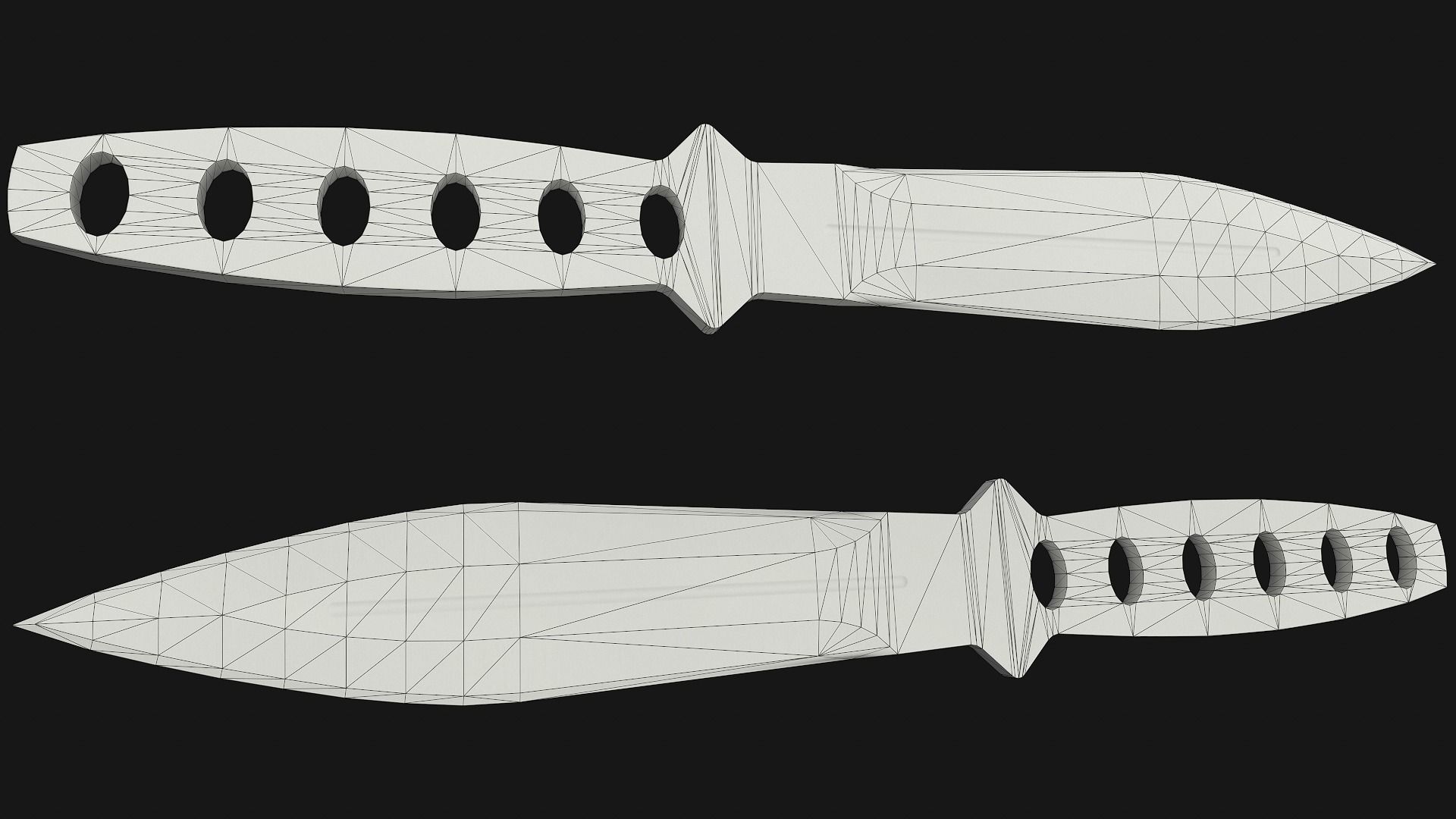 Throwing Knife Low-poly 3D model_6