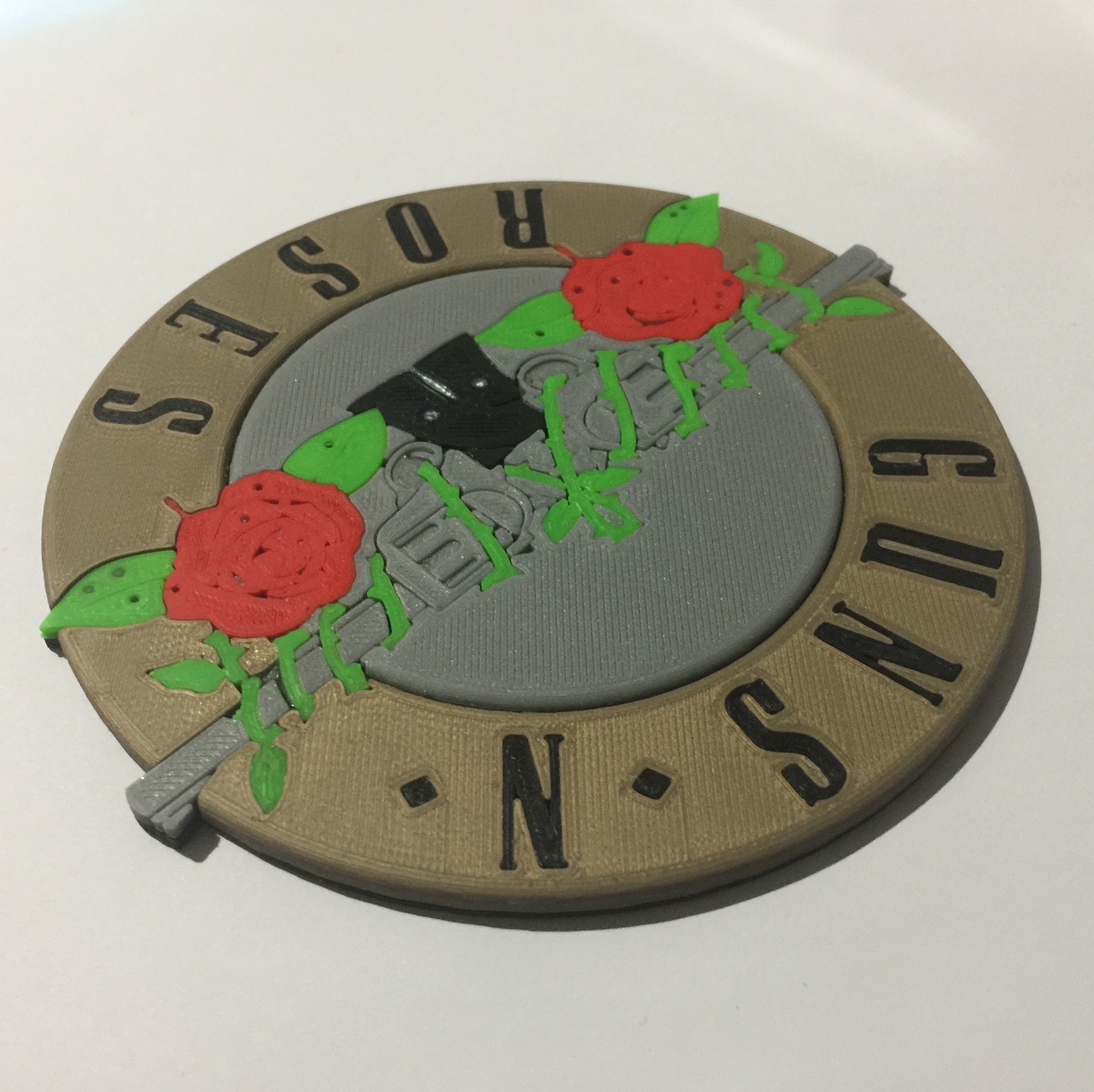 Guns N Roses Logo Coaster 3D print model_2